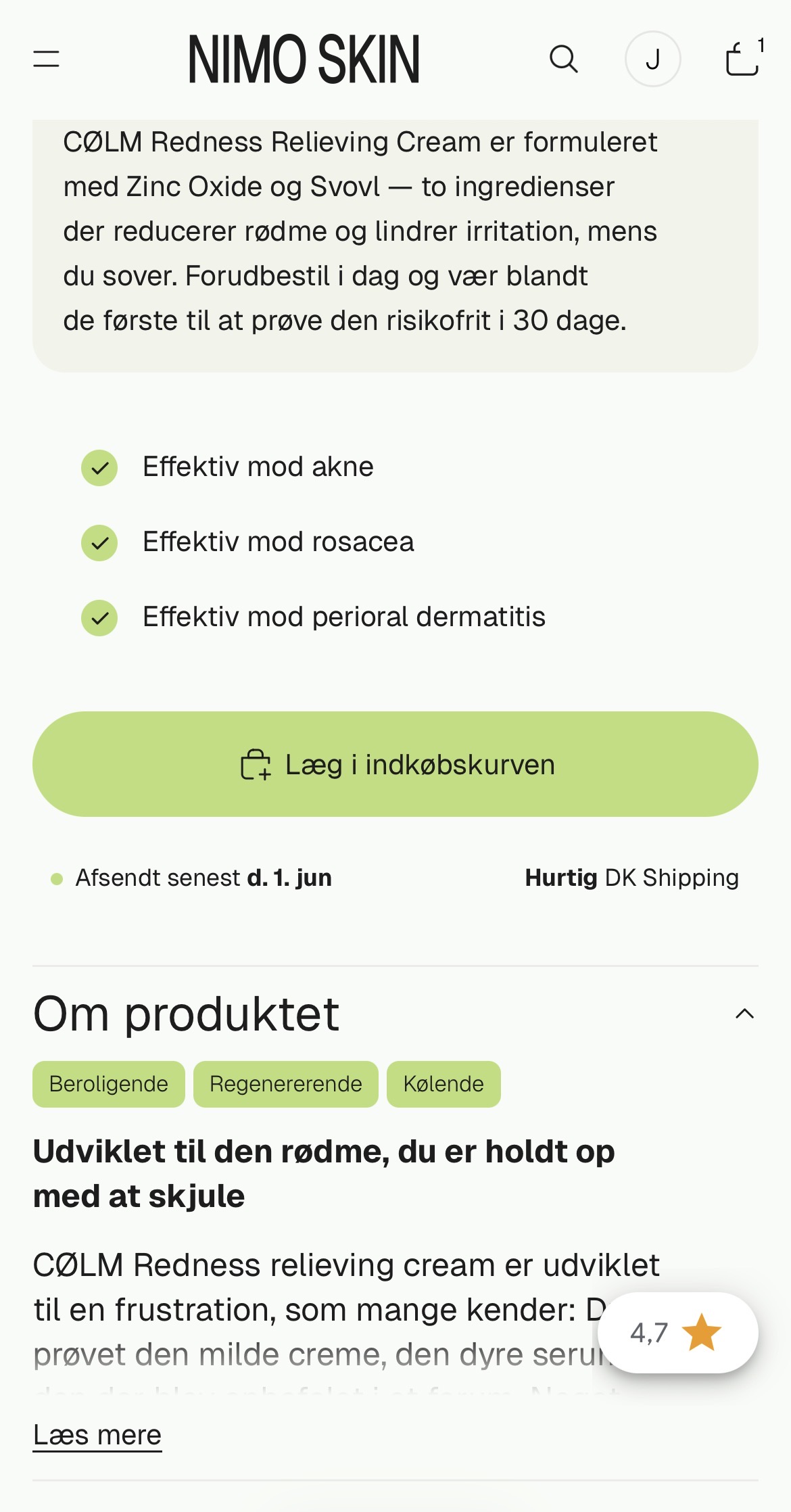 CRO product page — conversion-optimised product layout